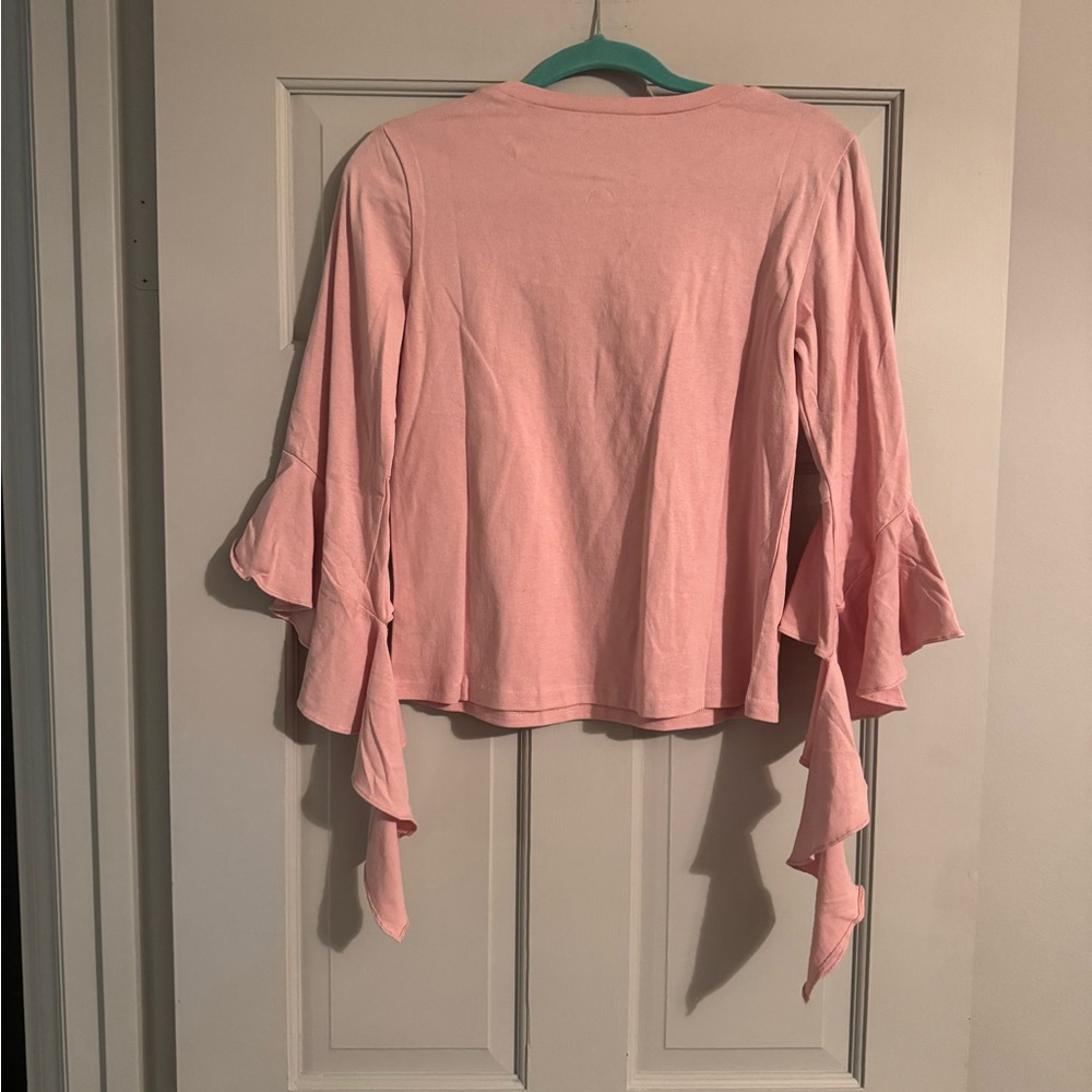 English Factory Pink Ruffle Sleeve Top - Picture 2 of 5